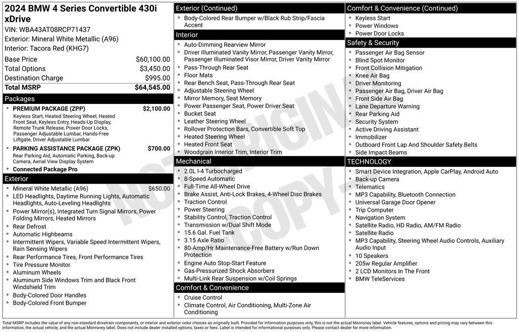 bmw 4 series 2024 WBA43AT08RCP71437 image bmw 4 series 2024 WBA43AT08RCP71437 image